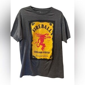 Fireball Whiskey Men's Crew Neck Short Sleeve Logo Graphic T-Shirt Size: Large